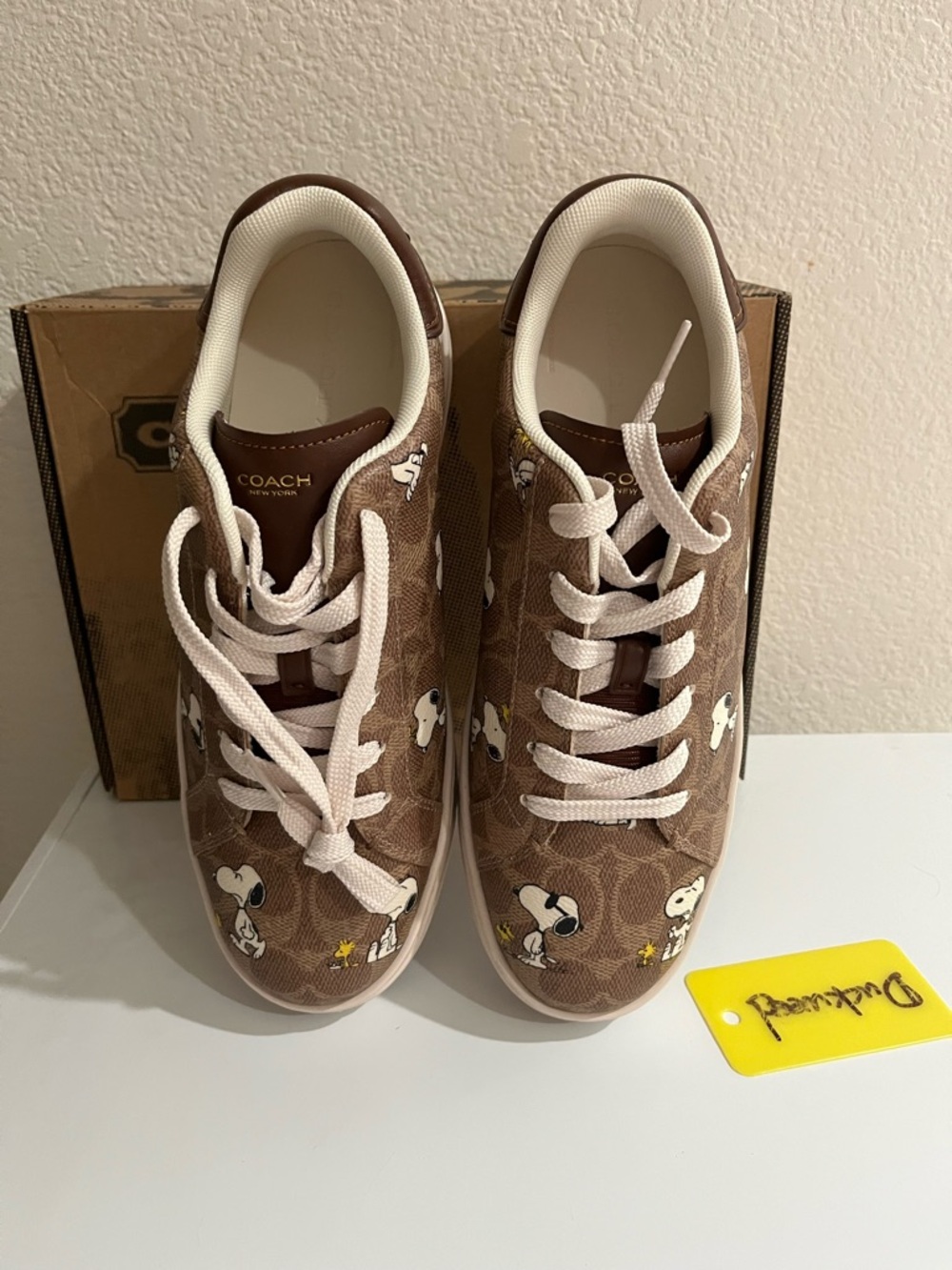 NIB  Limited Coach X Peanuts men Sneaker Signature Canvas size 10D - Picture 6 of 9